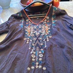 Johnny Was embroidered blouse xxl